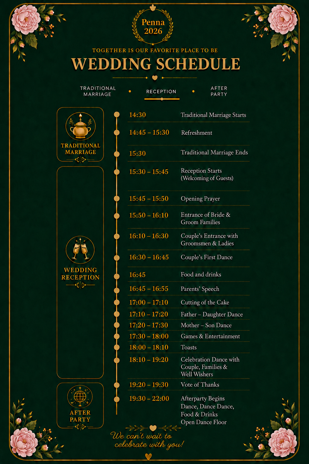 Wedding Agenda